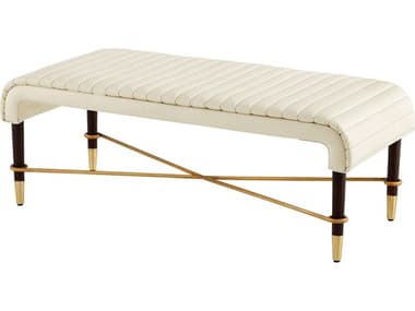 Cyan Design White Leather Accent Bench C312221