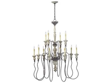 Cyan Design Provence 12-Light Carriage House Off White Traditional Candelabra Tiered Chandelier C365131243