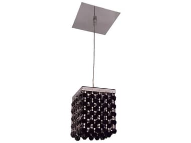 Classic Lighting Bedazzle 1-Light Chrome Black Mini Pendant C816101BLK