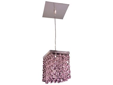 Classic Lighting Bedazzle 1-Light Chrome Pink Mini Pendant C816101PNK