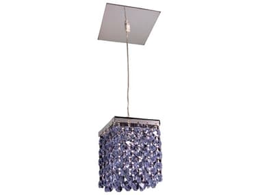 Classic Lighting Bedazzle 1-Light Chrome Blue Mini Pendant C816101SAP