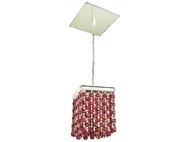 Classic Lighting Bedazzle 1-Light Chrome Red Mini Pendant C816101SBO