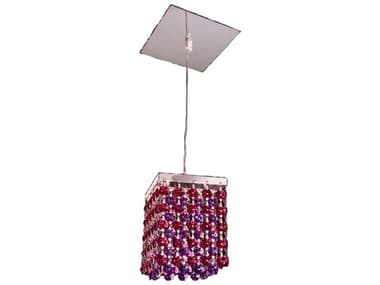 Classic Lighting Bedazzle 1-Light Chrome Red Mini Pendant C816101SBOSBV