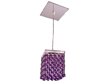 Classic Lighting Bedazzle 1-Light Chrome Purple Mini Pendant C816101SBV