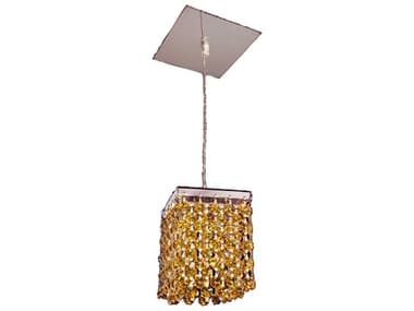 Classic Lighting Bedazzle 1-Light Chrome Yellow Mini Pendant C816101SLT