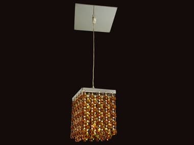 Classic Lighting Bedazzle 1-Light Chrome Orange Mini Pendant C816101STO