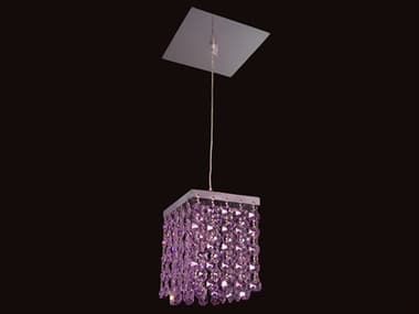 Classic Lighting Bedazzle 1-Light Chrome Purple Mini Pendant C816101SVI