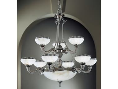 Classic Lighting Chelsea 12-Light Pewter Traditional Bowl Tiered Chandelier C855309PTR