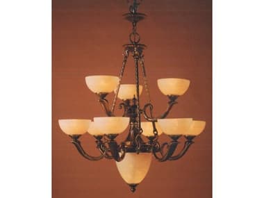 Classic Lighting Valencia 10-Light Antique Bronze Traditional Bowl Tiered Chandelier C85656ABZ