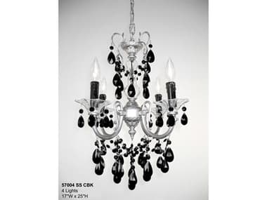 Classic Lighting Via Venteo 4-Light Silverstone Traditional Candelabra Chandelier C857004SSCBK