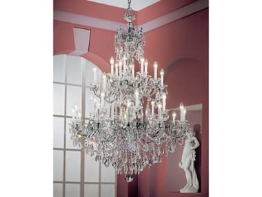 Classic Lighting Via Venteo 30-Light Millennium Silver Traditional Candelabra Tiered Chandelier C857030MSC