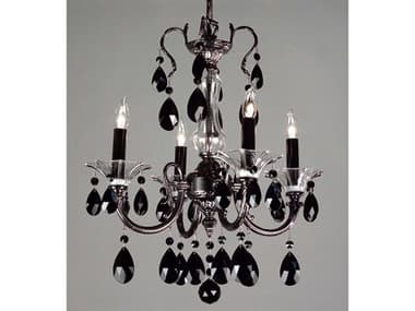 Classic Lighting Via Lombardi 17&quot; Wide 4-Light Black Traditional Candelabra Chandelier C857054