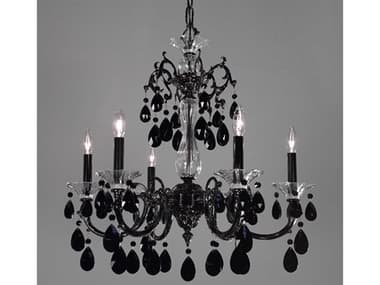 Classic Lighting Via Lombardi 25&quot; Wide 6-Light Black Traditional Candelabra Chandelier C857056