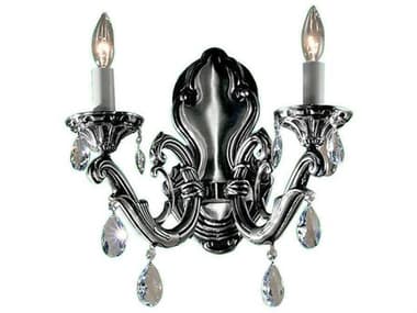 Classic Lighting Princeton-II 2-Light Millennium Silver Crystal Wall Sconce C857202MSC