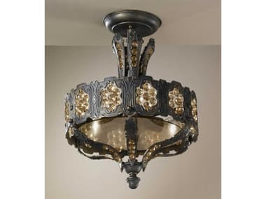 Classic Lighting Castillio De Bronce 3-Light Aged Bronze Semi Flush Mount C857330AGBAI