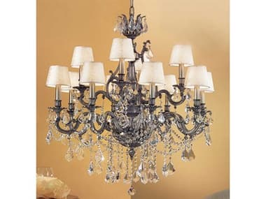 Classic Lighting Majestic Imperial 12-Light Pewter Traditional Candelabra Tiered Chandelier C857359