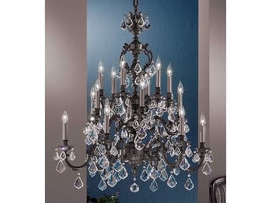 Classic Lighting Chateau 18-Light Aged Bronze Traditional Candelabra Tiered Chandelier C857370AGB