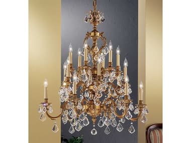 Classic Lighting Chateau 18-Light French Gold Traditional Candelabra Tiered Chandelier C857370FG