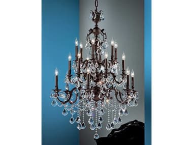 Classic Lighting Chateau Imperial 18-Light Bronze Traditional Candelabra Tiered Chandelier C857380AGBCP