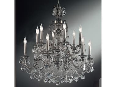 Classic Lighting Chateau Imperial 12-Light Pewter Traditional Candelabra Tiered Chandelier C857387AGPCP