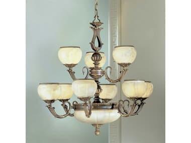 Classic Lighting Alexandria-II 12-Light Victorian Bronze Traditional Candelabra Tiered Chandelier C869509VBZ