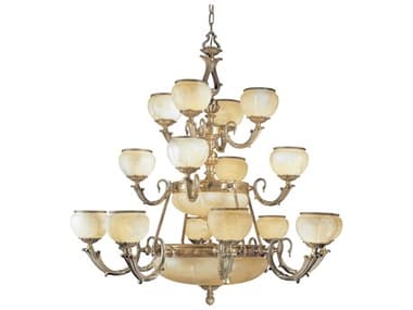 Classic Lighting Alexandria-II 24-Light Satin Bronze Brown Patina Traditional Candelabra Tiered Chandelier C869516SBB