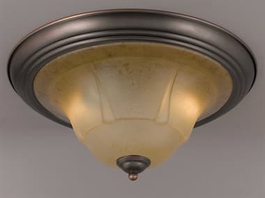 Classic Lighting Providence 2-Light Antique Copper Traditional Bowl Flush Mount C869620ACPTCG