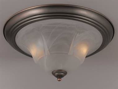 Classic Lighting Providence 2-Light Antique Copper Traditional Bowl Flush Mount C869620ACPWAG