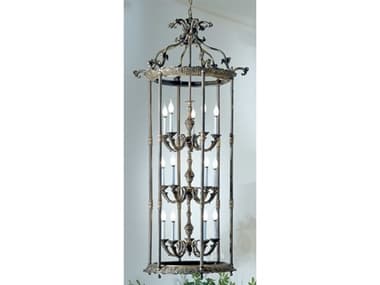 Classic Lighting Montego Bay 33" Wide 15-Light Roman Bronze Traditional Candelabra Tiered Chandelier C87937RB