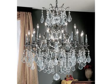 Classic Lighting Versailles 25-Light Antique Bronze Traditional Candelabra Tiered Chandelier C88025AB