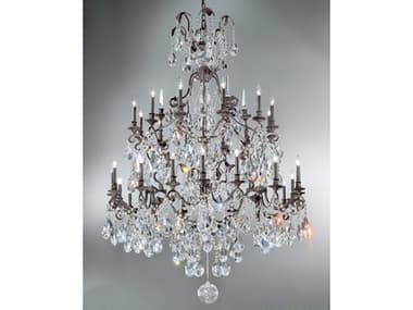 Classic Lighting Versailles 30-Light Antique Bronze Traditional Candelabra Tiered Chandelier C88030AB