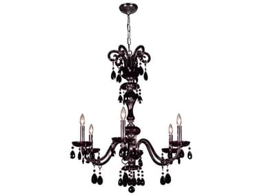 Classic Lighting Monte Carlo 28" Wide 6-Light Black Gunmetal Traditional Candelabra Chandelier C882006CBK