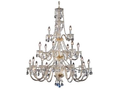 Classic Lighting Monticello 21-Light Gold Plated Traditional Candelabra Tiered Chandelier C88201GPI