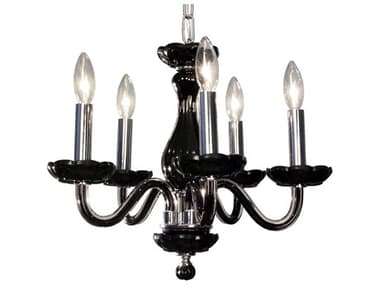 Classic Lighting Monaco 17" Wide 5-Light Black Gunmetal Traditional Candelabra Chandelier C882045BLK