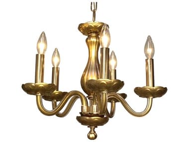 Classic Lighting Monaco 5-Light Gold Painted Traditional Candelabra Chandelier C882045GLD