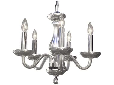 Classic Lighting Monaco 5-Light Silver Painted Traditional Candelabra Chandelier C882045SIL