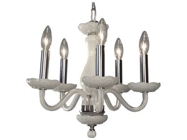 Classic Lighting Monaco 5-Light White Traditional Candelabra Chandelier C882045WHT