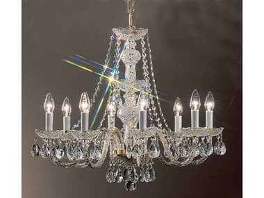 Classic Lighting Monticello 8-Light Gold Plated Traditional Candelabra Chandelier C88208GPI