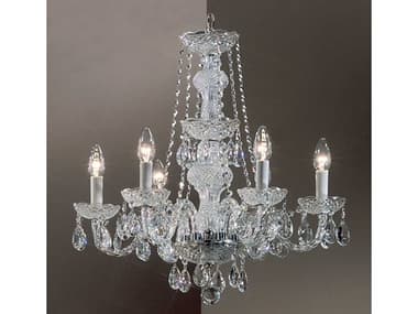 Classic Lighting Monticello 22" Wide 6-Light Chrome Traditional Candelabra Chandelier C88236CHI