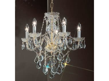 Classic Lighting Monticello 22" Wide 5-Light Gold Plated Traditional Candelabra Chandelier C88245GPC