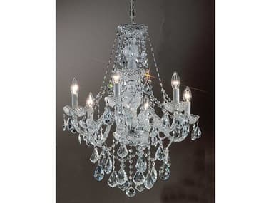 Classic Lighting Monticello 6-Light Chrome Traditional Candelabra Chandelier C88256CHC