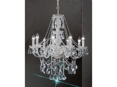 Classic Lighting Monticello 8-Light Chrome Traditional Candelabra Chandelier C88258CHC