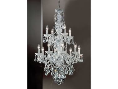 Classic Lighting Monticello 12-Light Chrome Traditional Candelabra Tiered Chandelier C88259CHC