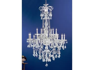 Classic Lighting Prague 18-Light Chrome Traditional Candelabra Tiered Chandelier C88283CHC