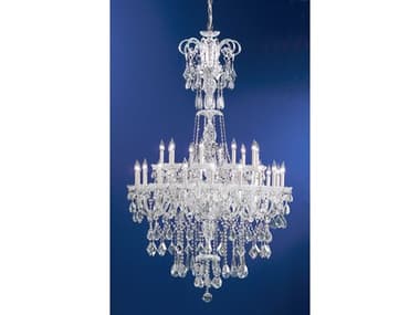 Classic Lighting Prague 30-Light Chrome Traditional Candelabra Tiered Chandelier C88284CHC