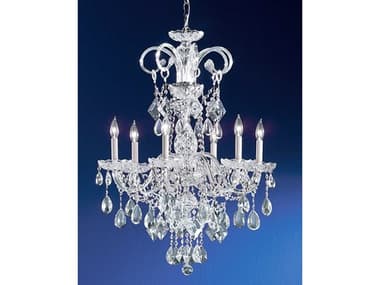 Classic Lighting Prague 6-Light Chrome Traditional Candelabra Chandelier C88286CHC