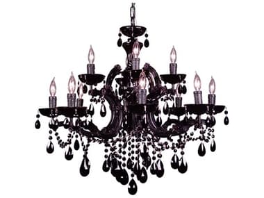 Classic Lighting Rialto Traditional 12-Light Black Candelabra Chandelier C88344BBLKCBK