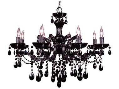 Classic Lighting Rialto Traditional 28" Wide 8-Light Black Gunmetal Candelabra Chandelier C88348BBLKCBK