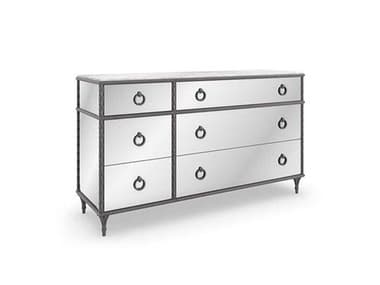 Caracole Fontainebleau 62" Wide 6-Drawers Mirrored Hardwood Double Dresser CACC063419012