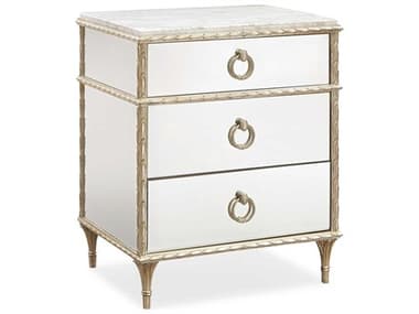 Caracole Fontainebleau 24&quot; Wide 3-Drawers Mirrored Hardwood Nightstand CACC063419064
